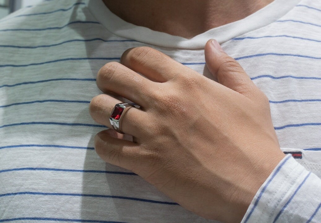 Natural Ring Mens Ring 925 Sterling Silver Gift for Him