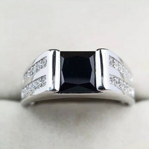 Natural Onyx Ring, Mens Onyx Ring, Black Onyx Ring, Onyx Stone Ring, Mens Wedding Gift Ring, Sterling Silver Mens Ring, Signet Onyx Ring