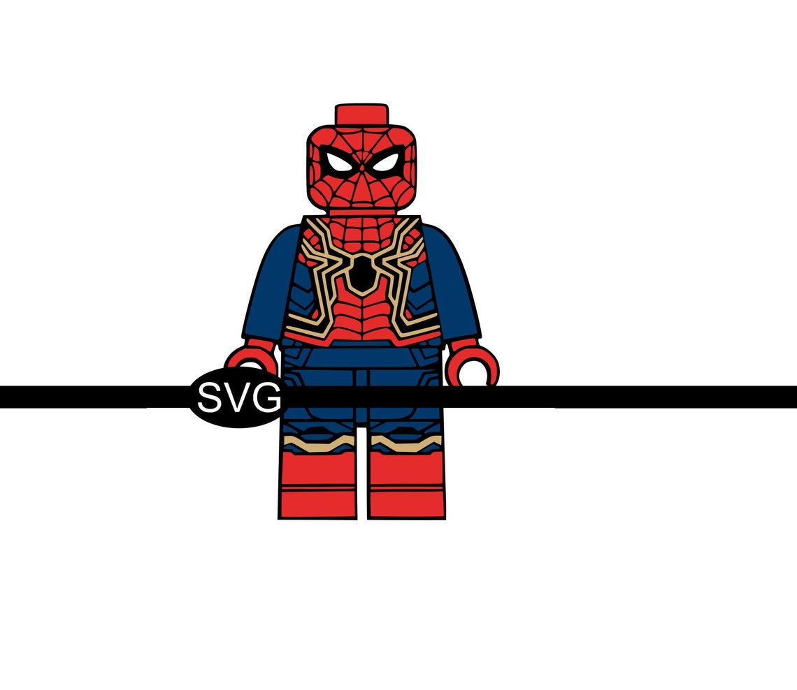 Lego Spiderman Layered SVG File | Etsy