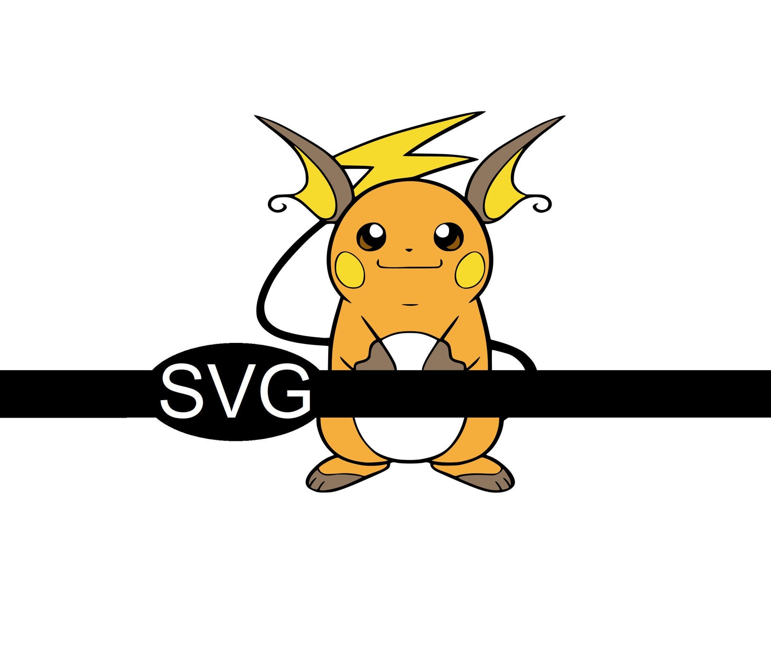 Raichu Pokemon Layered SVG File | Etsy
