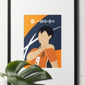 Kageyama Fly High!! Printable Poster | Digital Spotify Song Poster | Minimalist