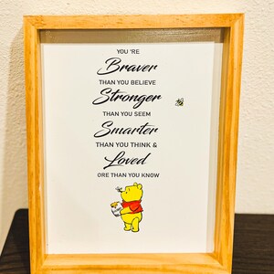 Winnie the Pooh Quote Wooden Sign: Nursery Decor, Encouragement Gift