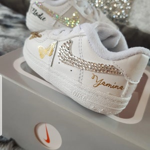 Personalised shoes baby sizes.valentines gift .new born baby first birthday gift image 4