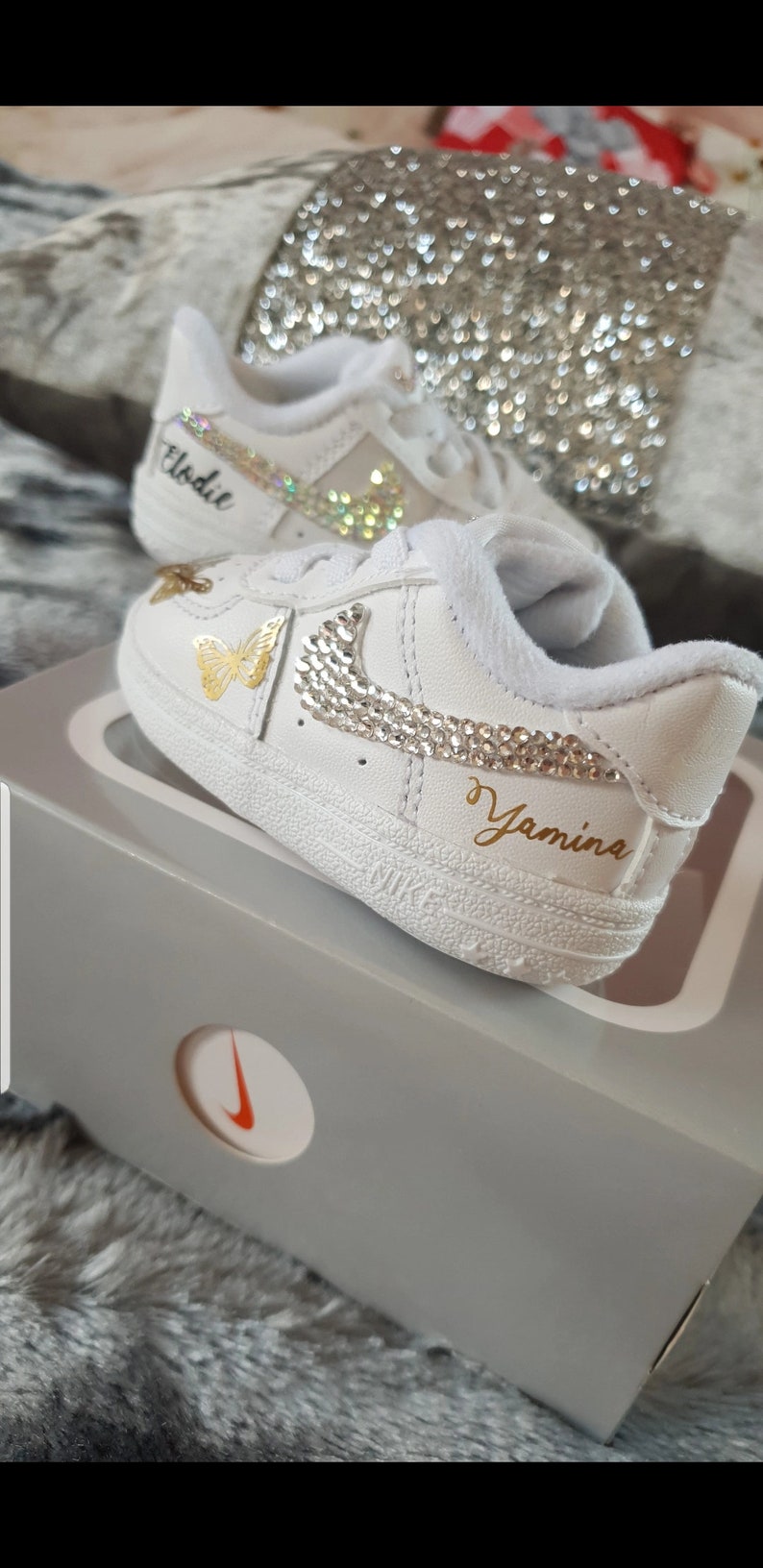 Personalised shoes baby sizes.valentines gift .new born baby first birthday gift image 4