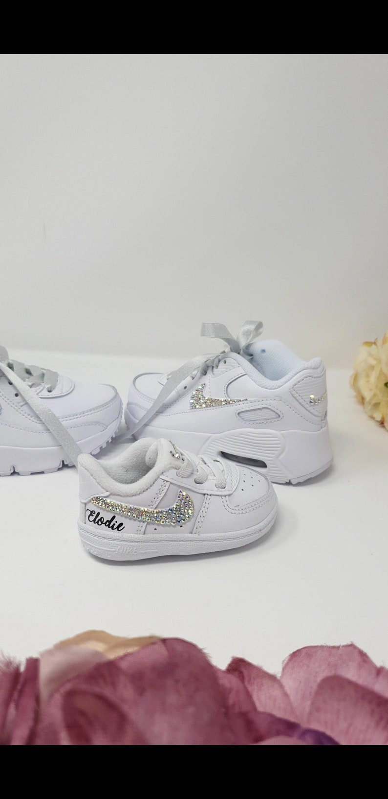 Personalised shoes baby sizes.valentines gift .new born baby first birthday gift image 1