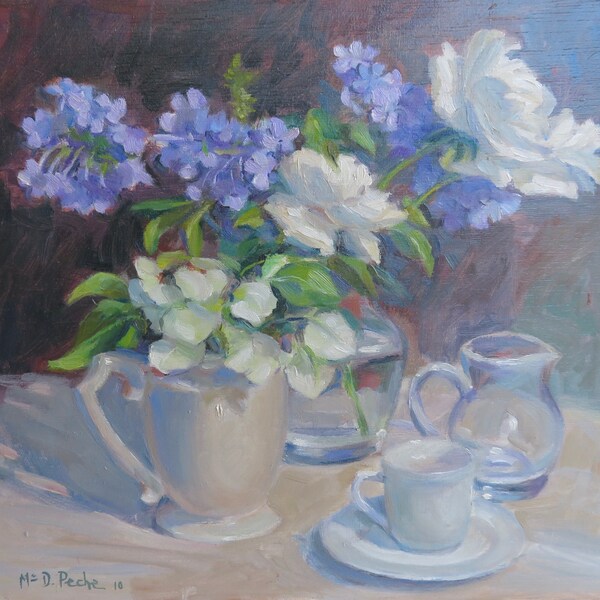 Oil Painting - Flower Vases