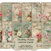 Shabby Roses Journal Cards, ATC, Printable, Digital Download, Collage Sheet, Flowers, Junk Journal Ephemera, Embellishments 