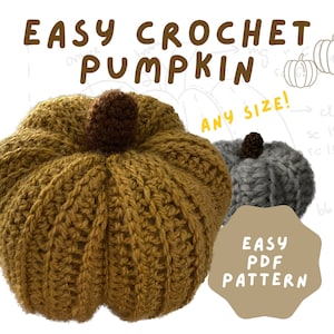 Easy crochet pumpkin autumn pdf pattern