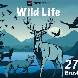 Procreate Wild Animals Stamps: Landscape & Wildlife Brushes (Digital Download)