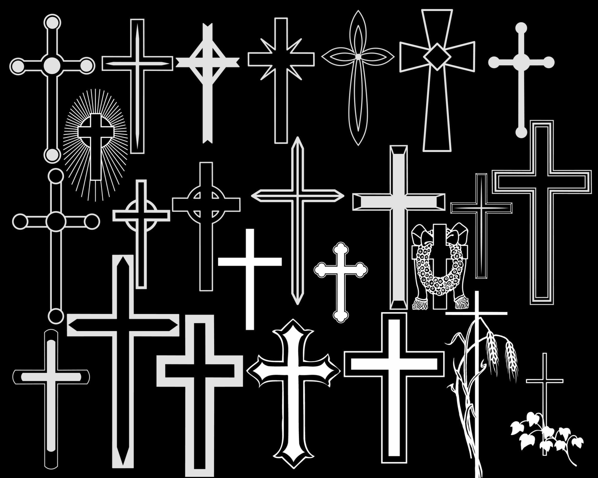 110 Procreate Tattoo Cross Stamps Procreate Tattoo Cross | Etsy