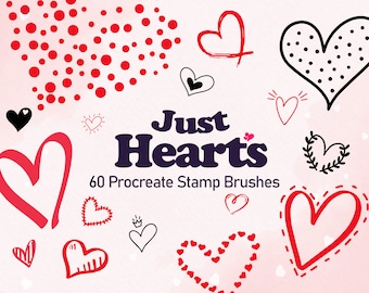 Procreate Heart Stamps | Valentine Brushes for iPad