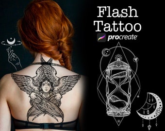 Procreate Magic Tattoo Stamps | 130 Stencil Brushes for iPad Artists