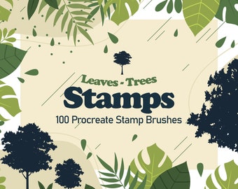 100 Procreate Foliage Stempel Brushes, Floral, Botanisch (Digitaler Download)