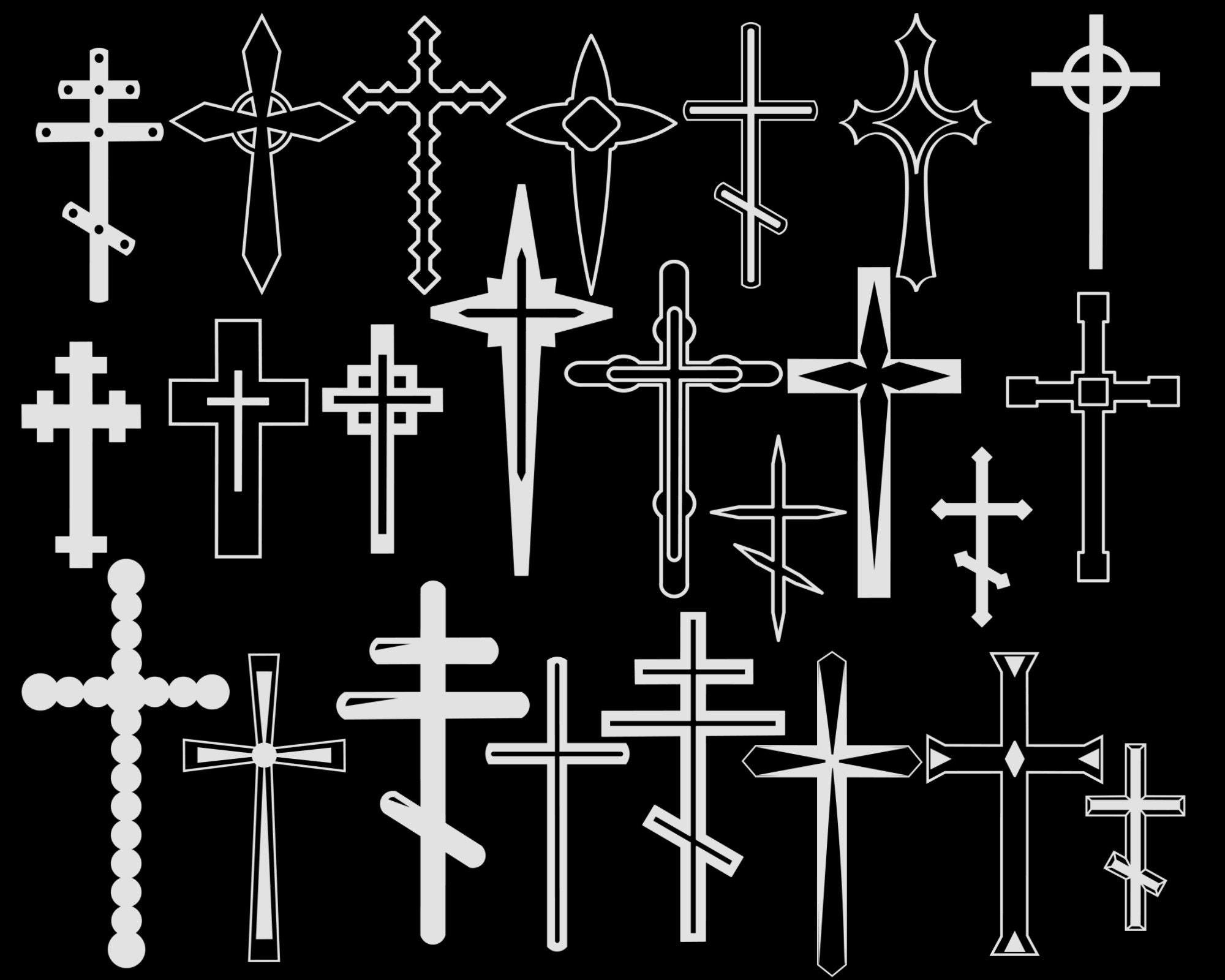 110 Procreate Tattoo Cross Stamps Procreate Tattoo Cross | Etsy