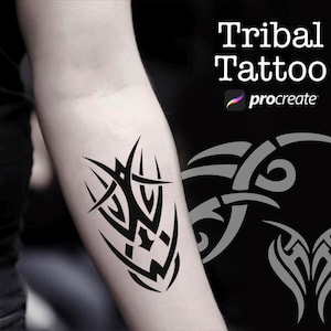 73 Procreate Tribal Tattoo stamps, procreate tattoo brushes, tribal designs for tattoo artists, procreate brushset for tattoo art