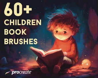 Pinceles Procreate: Kit de ilustración para libros infantiles (Descarga digital)