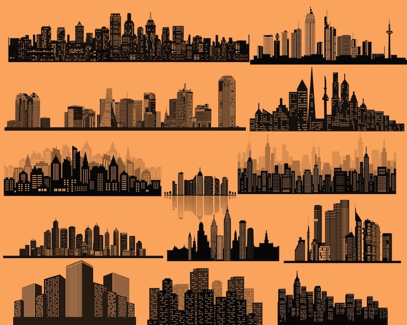 130 Procreate Cityscapes Brushes Bundle City Skyline Brush Etsy