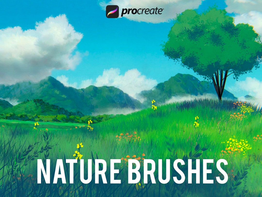 Procreate Anime Nature Stamps: Landscape Brush Set (120) - Etsy