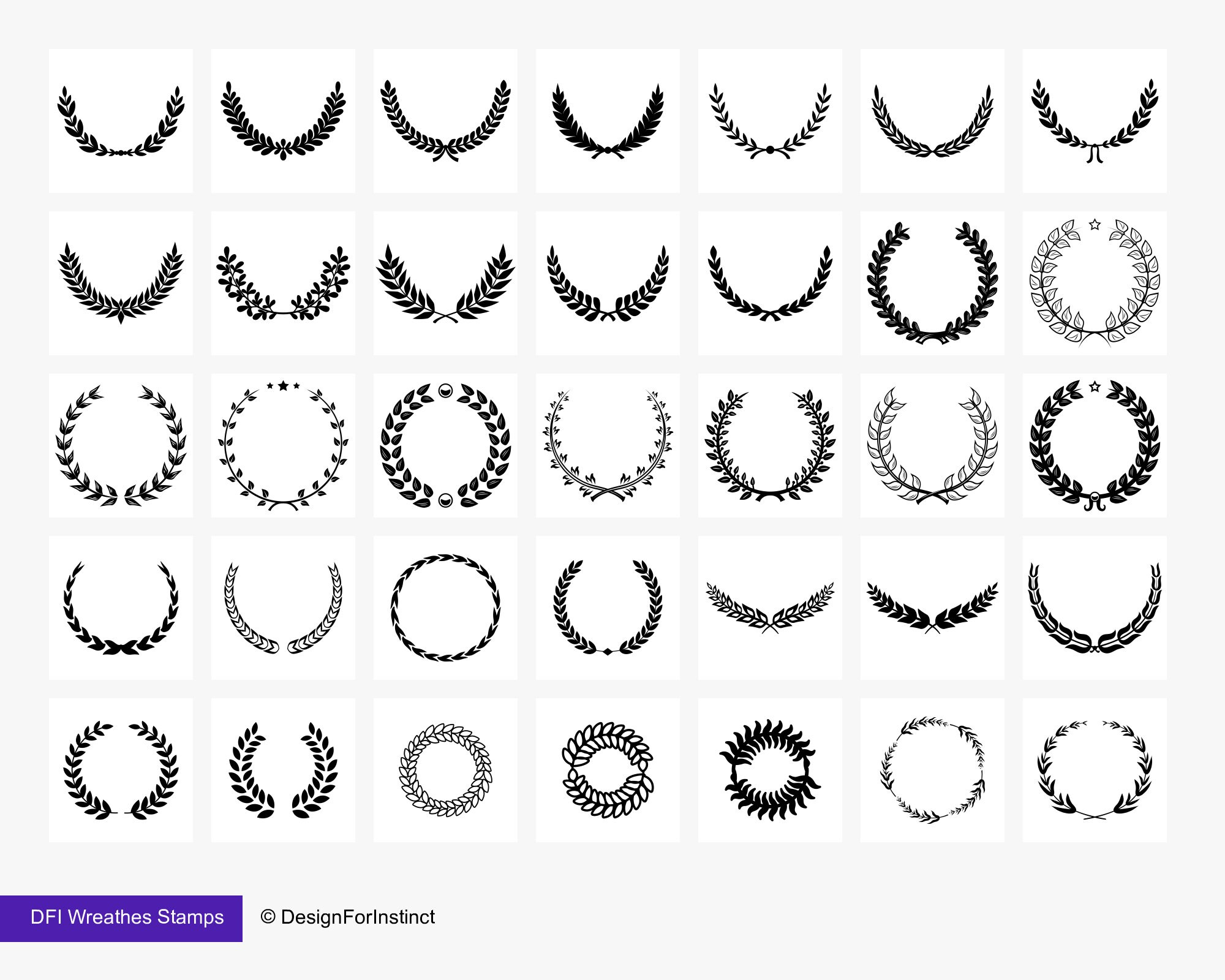 123 Procreate Floral Wreath Stamps | Flower Brush Set (digital Download ...