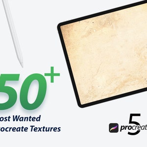 50+ Most Wanted Procreate Textures, Papper, Legno, Tela, Trame metalliche, Carta organica, Paint Instant download
