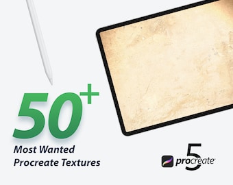 50+ Most Wanted Procreate Textures, Papper, Legno, Tela, Trame metalliche, Carta organica, Paint Instant download