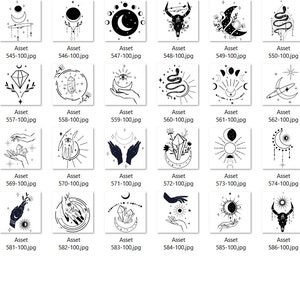 230 Mystical Moon Procreate Stamps: Celestial, Witchcraft & Magic - Etsy