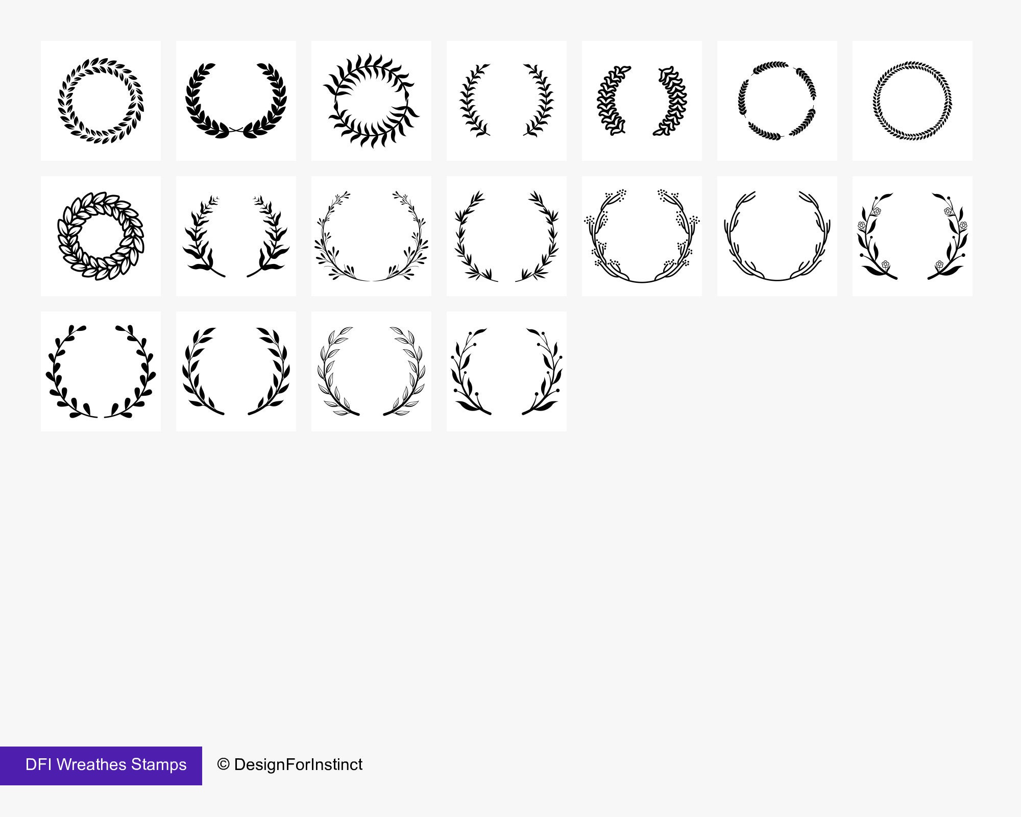 123 Procreate Floral Wreath Stamps | Flower Brush Set (digital Download ...