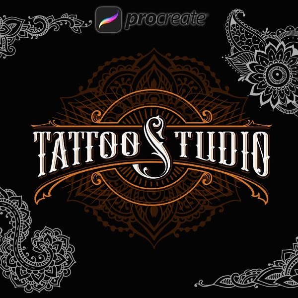 70 Procreate Tattoo Stempel - henna und mehendi für Procreate, ornamentale Tattoo Schablone, ipad Brushset, Procreate Tattoo Design