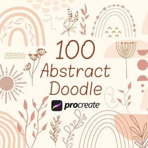 100 Abstract Doodle Procreate Stamps |Procreate Stamps |Procreate Brushes | Boho Procreate Stamps |Procreate Texture Stamps |Procreate Shape