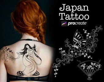 Procreate Japanese Tattoo Stamps | 150 Irezumi Brushes for iPad Artists