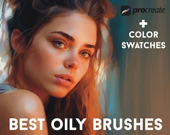 Procreate Oil & Acrylic Brushes | Painterly Texture Brush Set for iPad