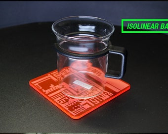 Picard&#39;s  Earl Grey Tea Cup with coaster - red