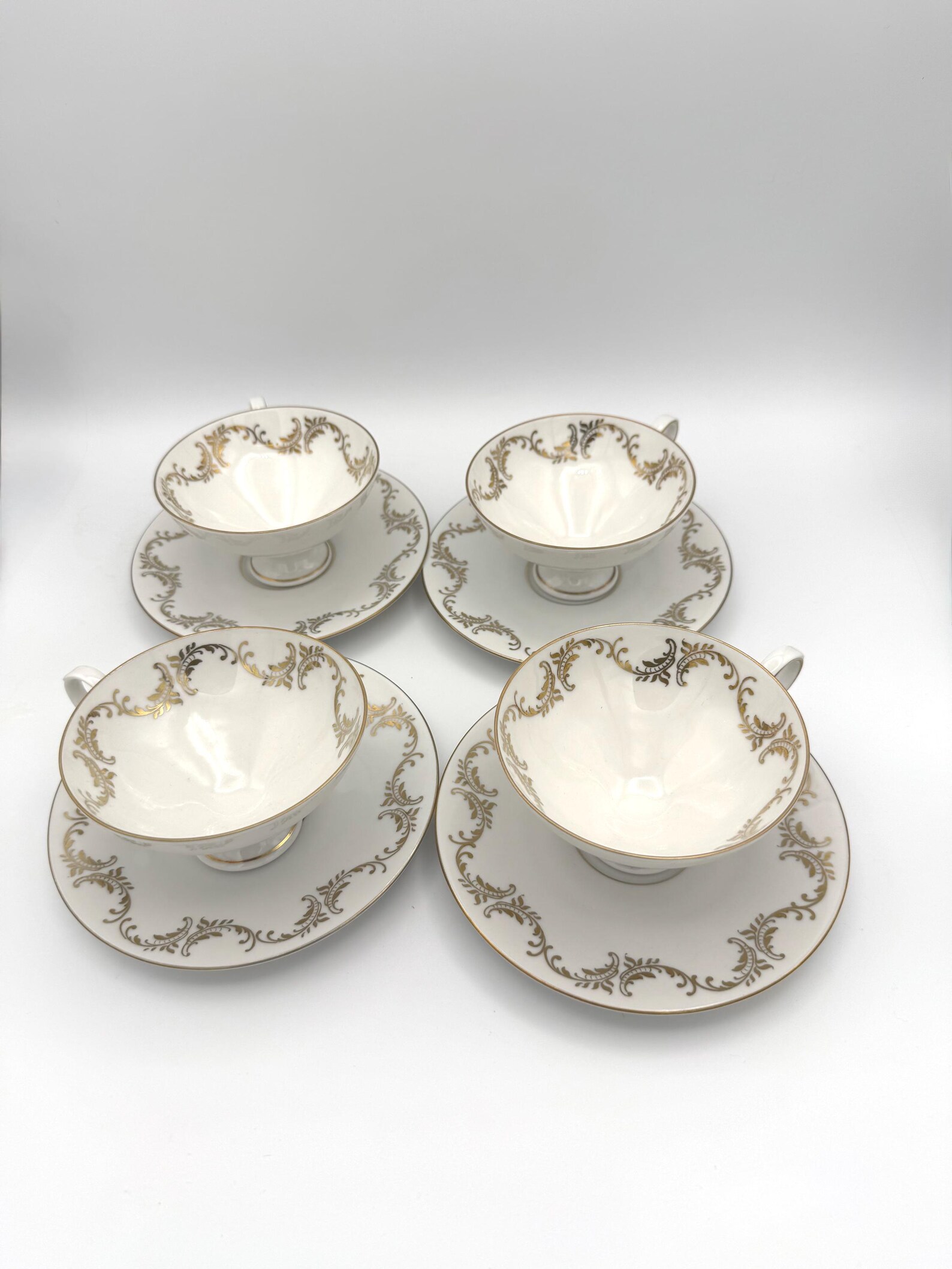 Eberthal Bavaria Tea Set – Vintage West German Porcelain Trio With Gold ...