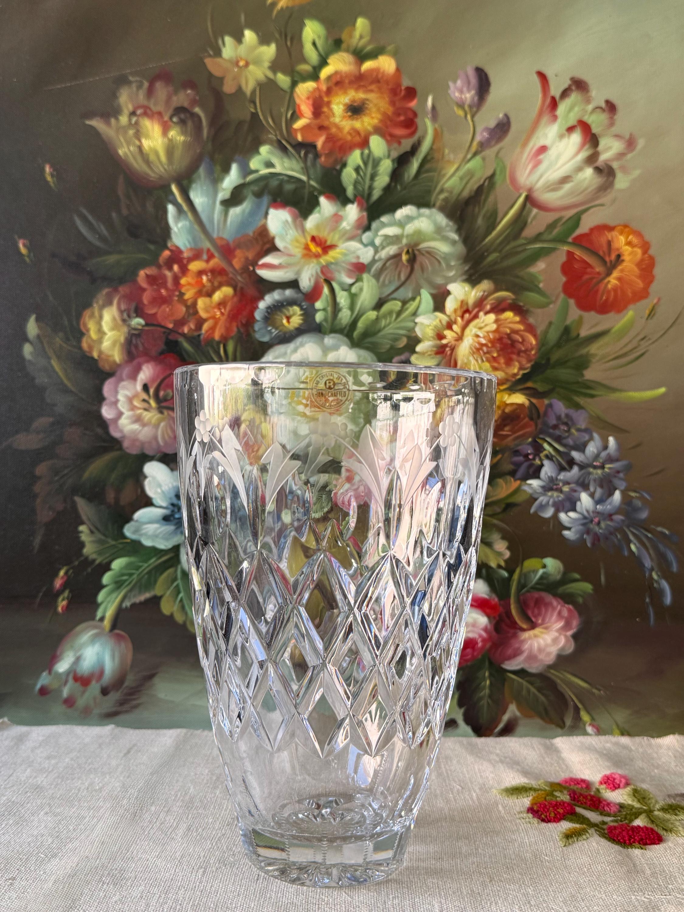 ドイツLAUSITZER ラウジッツァー ハンドカット赤披 クリスタルガラス