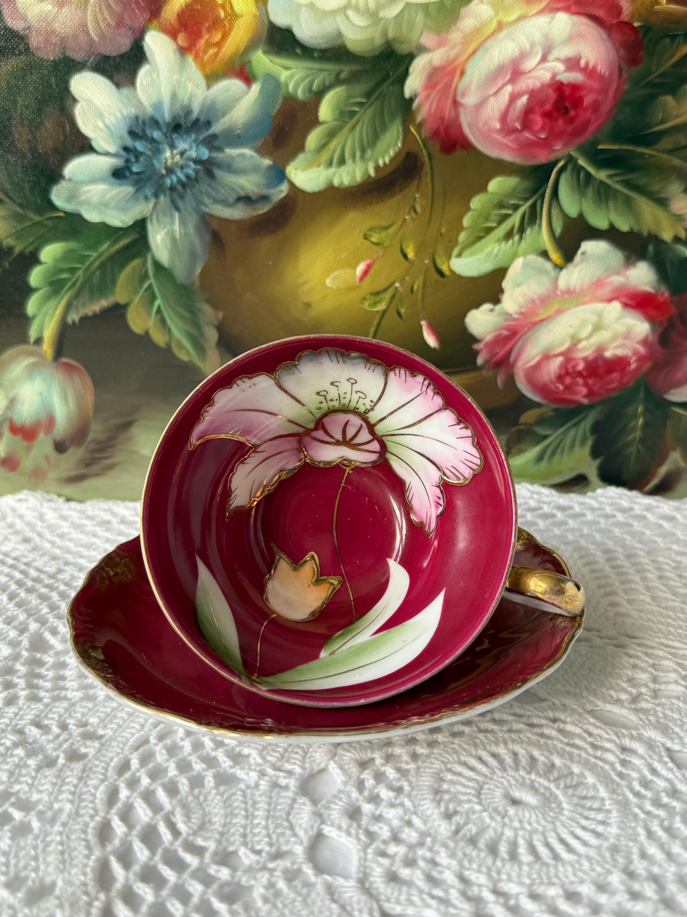 Hand painted in Thailand ハンドペイント 金彩 花文様皿 Thames Hand Painted - Etsy