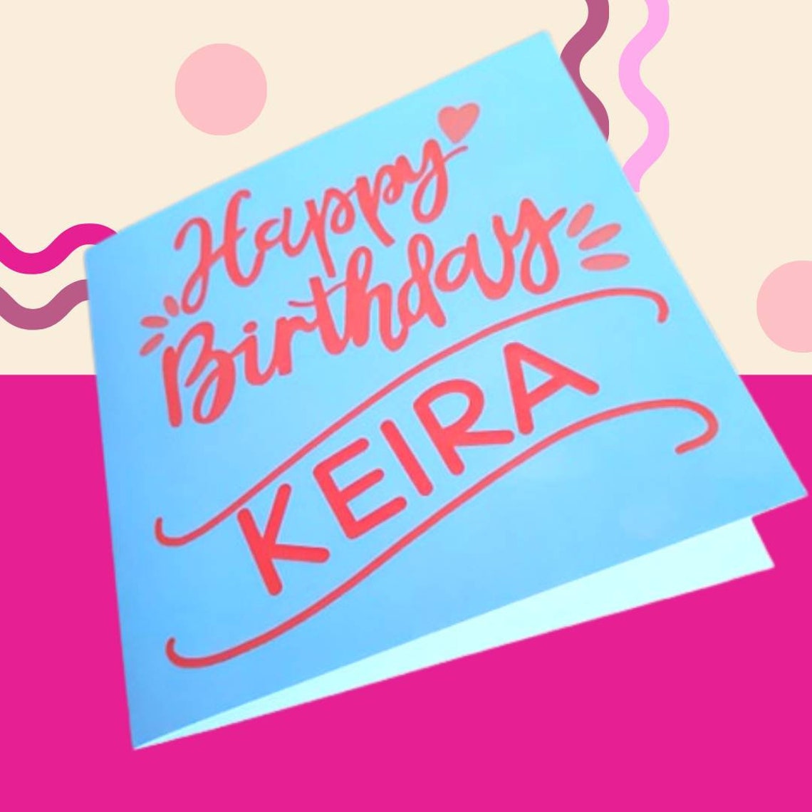 Personalised Name on Birthday Card Etsy