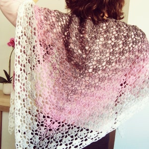 PDF. Shawl pattern, easy crochet.