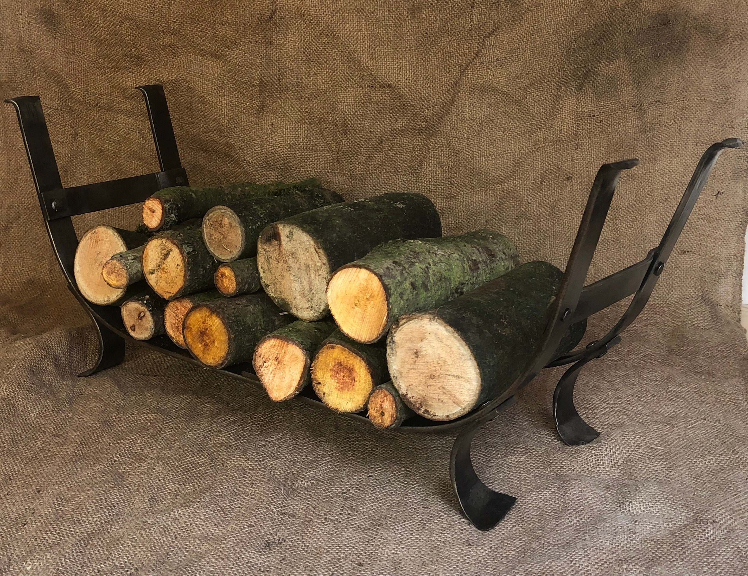 Indoor Log Basket Log Holder / Wood Storage / Fireplace Log Etsy UK
