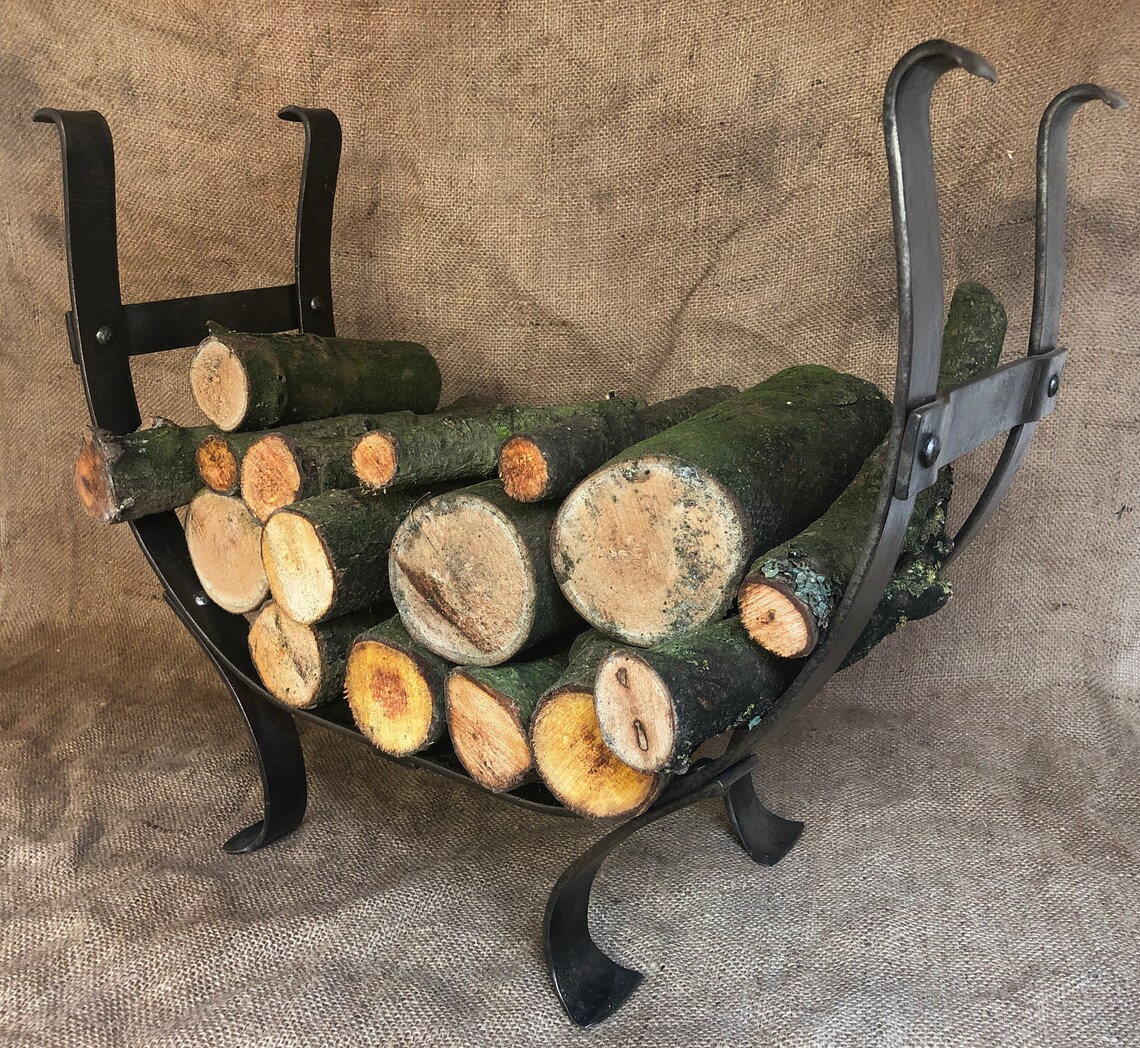 Indoor Log Basket Log Holder / Wood Storage / Fireplace Log Etsy UK
