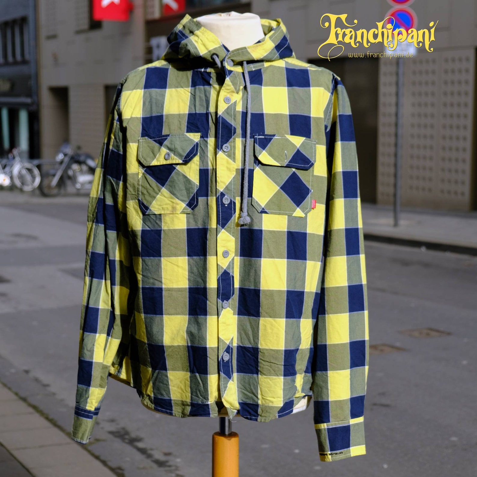 yellow flannel with hood