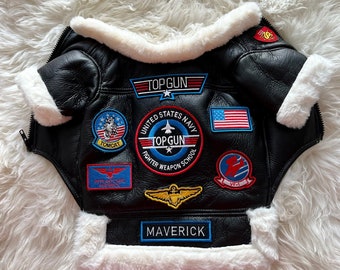 Top Gun Maverick/Top Gun dog jacket/Dog Jacket/Pet Gift/Aviator dog jacket/Pet Jacket/Dog gift/Dog clothes/Top gun jacket/Christmas gift