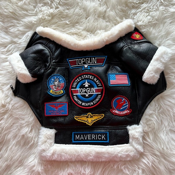 Top Gun Maverick/Top Gun dog jacket/Dog Jacket/Pet Gift/Aviator dog jacket/Pet Jacket/Dog gift/Dog clothes/Top gun jacket/Christmas gift