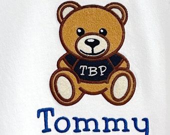 Personalisiertes Teddybär T-Shirt/Personalisiertes Geburtstags t-shirt/unisex T-shirt/Kinder Geburtstag t-shirts/besticktes Haustier T-shirt