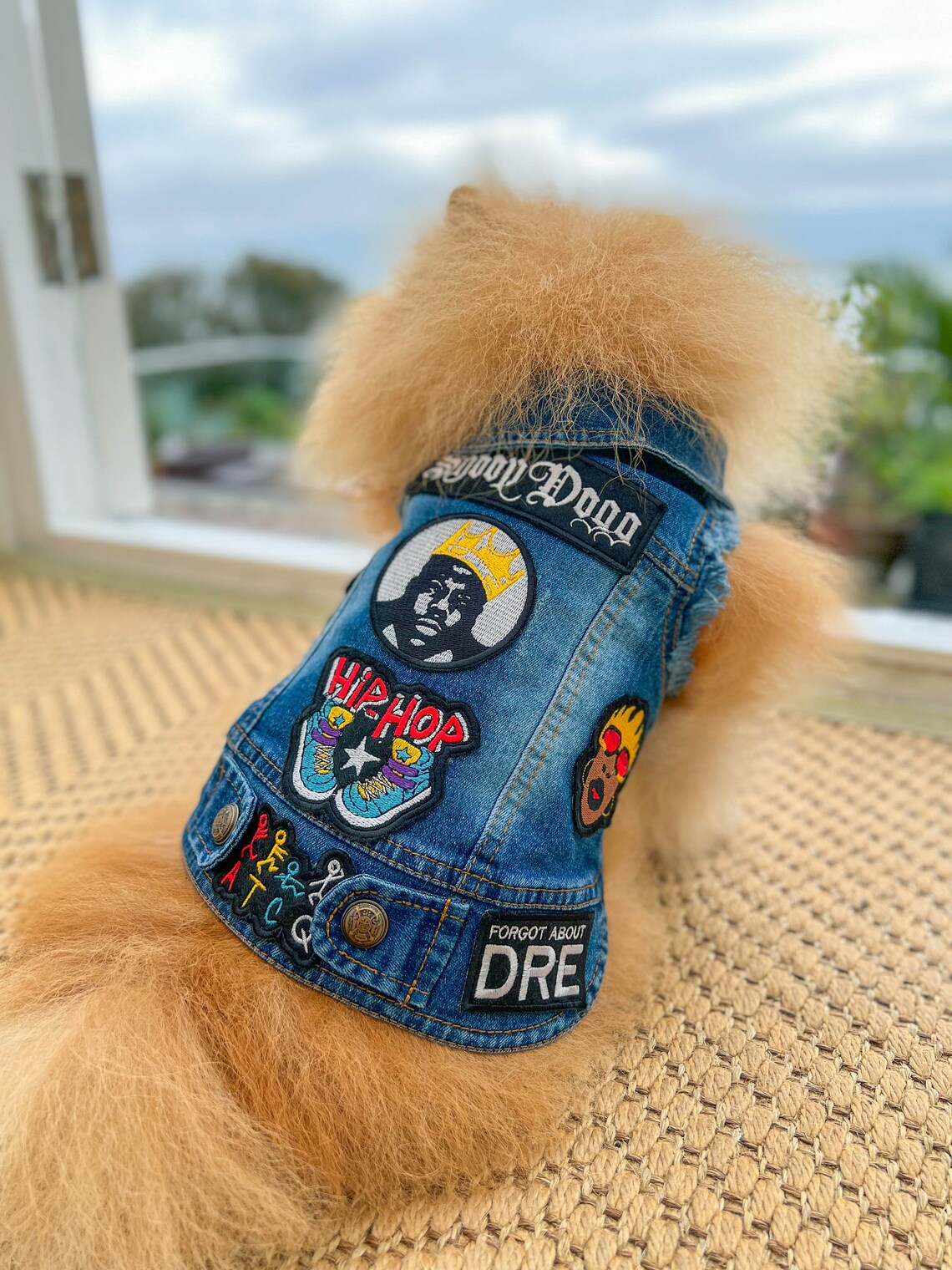 Hiphop Denim Dog Jacket Denim Patch Dog Jacketpet Lover Etsy
