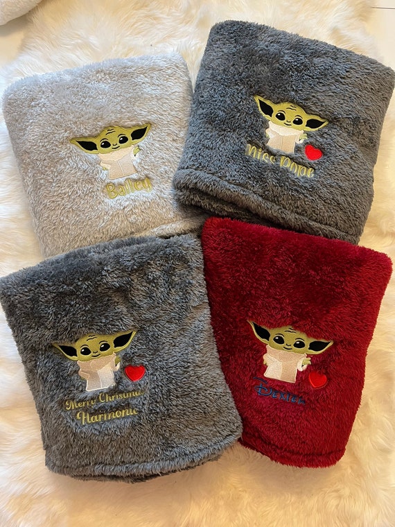 Baby Yoda Gift baby Yoda Blanket baby Yoda Throw christmas Gift personalised Gifts embroidered Gifts gifts for Him gifts for Her the Child Etsy