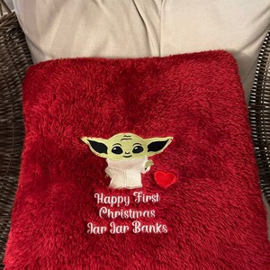 Baby Yoda Throw-Baby Yoda Gift-Christmas Gift-Birthday Gift-Personalised Gift-Gifts-Gifts for him-Gifts for her-Gifts for children-Baby Yoda image 4
