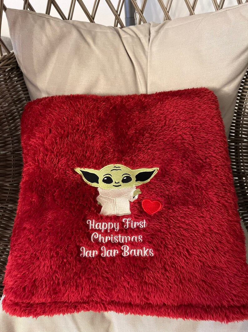 Baby Yoda Throw-Baby Yoda Gift-Christmas Gift-Birthday Gift-Personalised Gift-Gifts-Gifts for him-Gifts for her-Gifts for children-Baby Yoda image 4
