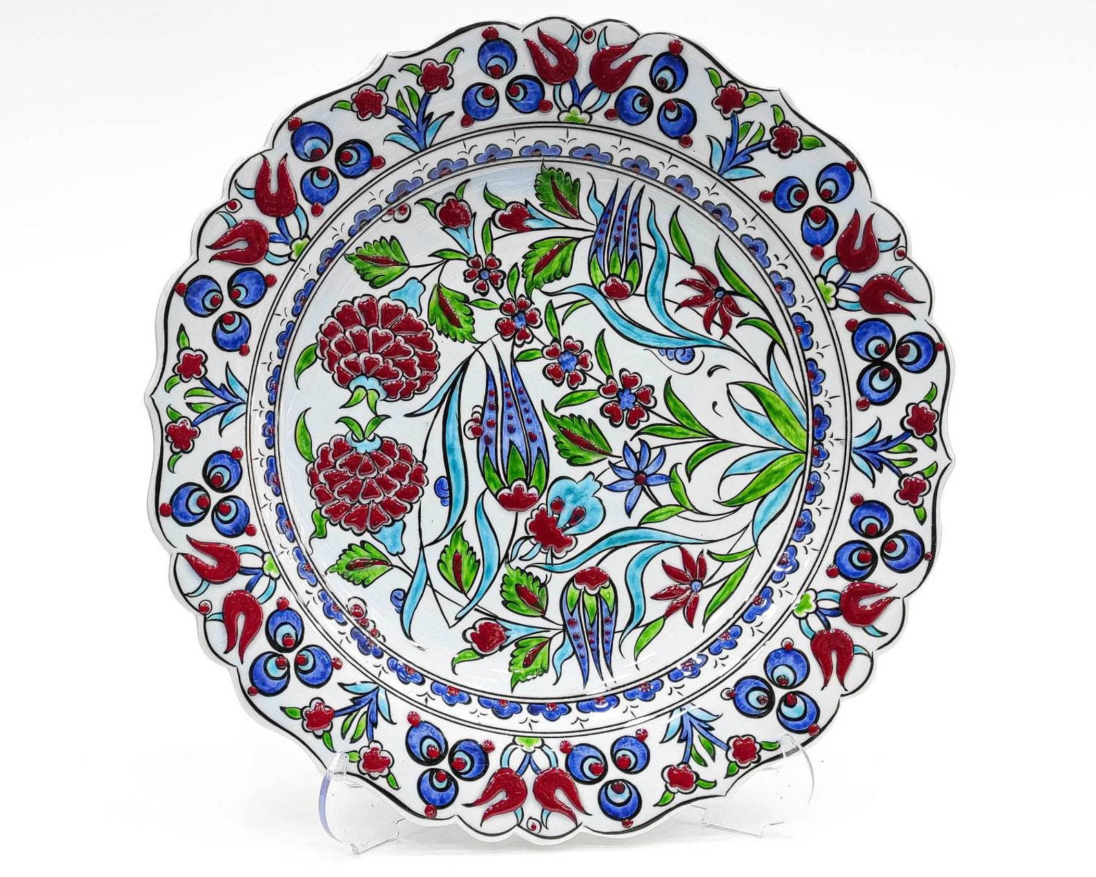 Hand painted 30cm ceramic plate Etsy