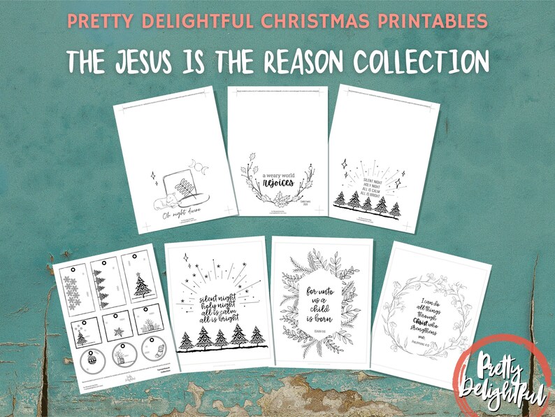 Printable Christmas Cards for Coloring, the jesus is the Reason Mini ...
