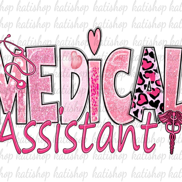 Medical Assistant Valentine's Day Png Sublimation Design Medical Assistant Png Happy Valentine Nurse Life Png Glitter Digital Download